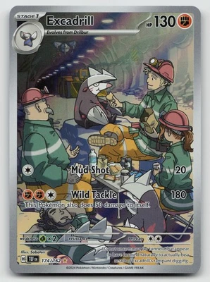 Pokemon Excadrill Illustration Rare SV05: Temporal Forces 174/162 NM - Image 1 of 2
