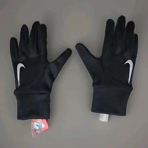 Guantes térmicos para correr Nike para hombre negros pantalla táctil tecnología polar nuevos con etiquetas medianos - Imagen 1 de 3