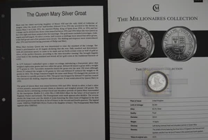 The Millionaires Collection The Queen Mary Silver Groat Silver Proof 14,5 grammi - Foto 1 di 3