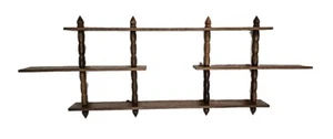 Vintage MCM Holz Schnick Knack Wand Display Regal Gewürzregal Spindel 25,5" x 9,75x2 - Bild 1 von 5