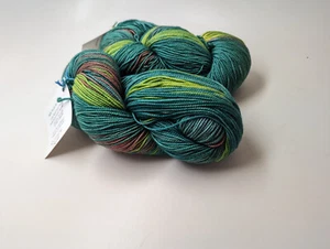 2 Matched Hanks NEK VT Farm to Fiber - Handpainted Merino Sock - Clover Crop - Picture 1 of 2