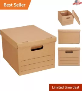 Set of 20 Small Moving Boxes with Lid and Handles - Pack and Store Efficiently - Picture 1 of 10