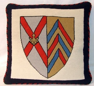 Merton Oxford Cushion Cover Needlepoint Handmade - Picture 1 of 3