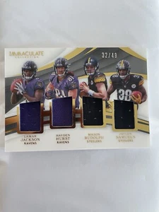 Lamar Jackson 2018 Panini Immaculate Quad Hurst Rudolph Steelers/49 novato - Imagen 1 de 2