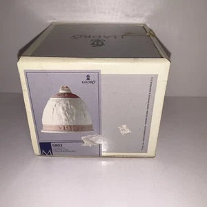 Vintage LLADRO 1991 Bisque Christmas Bell Ornament No. 5803 - Picture 1 of 9