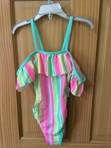 NWT Wonder Nation Stripe Swimsuit Girls UPF 50+ Many sizes - Picture 1 of 2