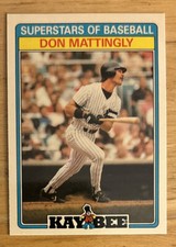 1987 KayBee Don Mattingly Baseball Card #19 Yankees First Base Mid-Grade VG O/C