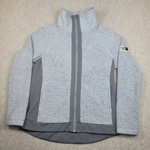 The North Face Fleece Full Zip Jacket Light Gray Womens M Outdoors Warm Gear - Picture 1 of 9