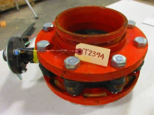 Butterfly Valve 6" 200 CWP Lug Style w/ Gruvlok 7788 Grooved Flange Adapters - Picture 1 of 12