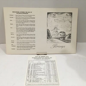 VTG 1971 Union Pacific Railroad The Challenger Domeliners Beverage Menu & Route - Picture 1 of 9