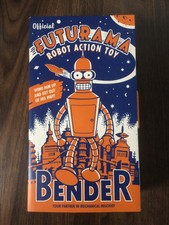 Futurama BENDER ~ 9” Official Wind-up Robot Action Toy ~ 2000
