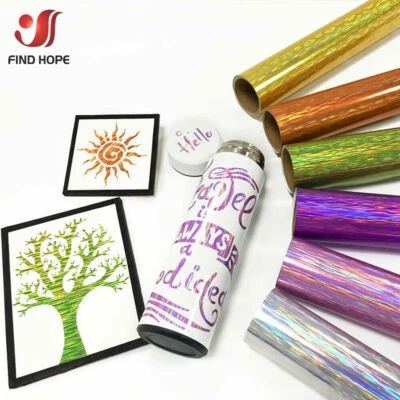 Holographic Adhesive Craft Vinyl Cutting Film for Car Cup Wall Decor Sticker DIY - Image 1 of 4