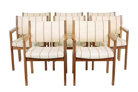 SET OF 8 DANISH ARMCHAIRS BY CHRISTIAN HVIDT FOR SOBORG MODELFABRIK Cover