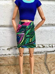 Falda colorida de follaje Bouutique para muñeca escala 1/6, 11,5 pulgadas - Imagen 1 de 4