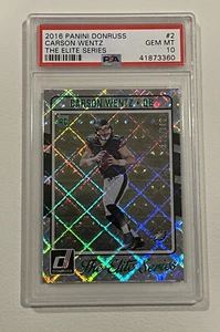 Carson Wentz - PSA 10 2016 Panini Donruss (The Elite Series #/999) #2 Rookie RC - Picture 1 of 3