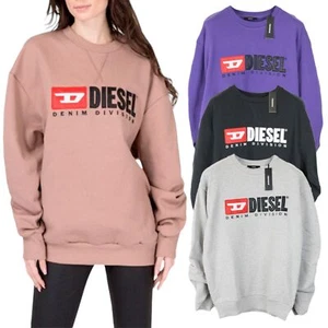 Diesel F ARAP Womens Sweatshirts Crew Neck Oversized Classic Pullover Sweaters - Picture 1 of 34