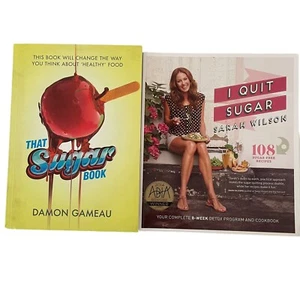 2 Books - I Quit Sugar By Sarah Wilson - That Sugar Book By Damon Gameau Recipes - Picture 1 of 17
