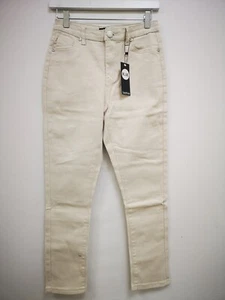 Boohoo Petite Ecru high rise skinny Jean (codeST) - Picture 1 of 2