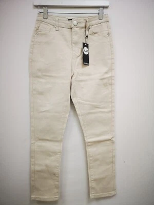 Boohoo Petite Ecru high rise skinny Jean (codeST)
