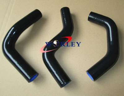 MANGUERA RADIADOR SILICONA APTA PARA SUZUKI SWIFT 1.3 G13 GTI 89-00 MK2/3, NEGRA Foto 1 de 4