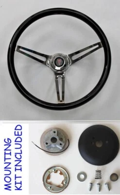 Volante Pontiac Grand Prix GTO Firebird 69-93 madera negro alto brillo 15 Foto 1 de 4