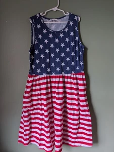 OxStar Stars and Stripes ärmelloses Kleid Mädchen 12-13 Jahre patriotisch Sommer - Bild 1 von 7
