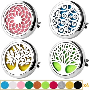 4PCS Car Vent Clips Essential Oil Aromatherapy Diffuser Gift Set for Women/Me... - Picture 1 of 8