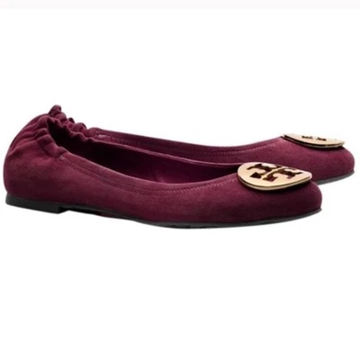 Pisos Reva de gamuza ballet púrpura Tory Burch 7,5 Foto 1 de 4