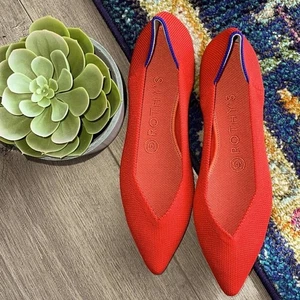 Rothys the point flame red size 9.5 woman’s flat sh… - Picture 1 of 11