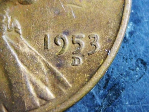 HIGH GRADE MINT ERROR 1953-D LINCOLN WHEAT CENT RPM#1 FS#501 Guaranteed - Picture 1 of 4