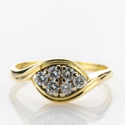 Anillo vintage oro 14k con diamantes Foto 1 de 4