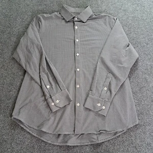Mizzen Main Shirt Mens Size Large Gray White Check Button Up Spinmaker - Picture 1 of 10