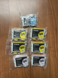 7 New Genuine Epson 98 High-capacity Ink T098920 Artisan 982/984/986 EXPIRED ‘14 - Picture 1 of 6