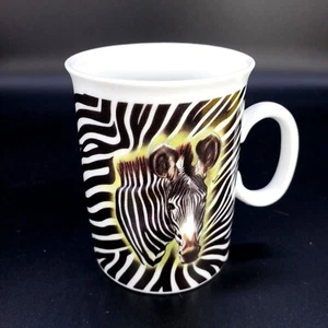 Tazza caffè Godinger Zebra Email de Limoges Wild Life Safari 9 oz arte di Fiorilli - Foto 1 di 9