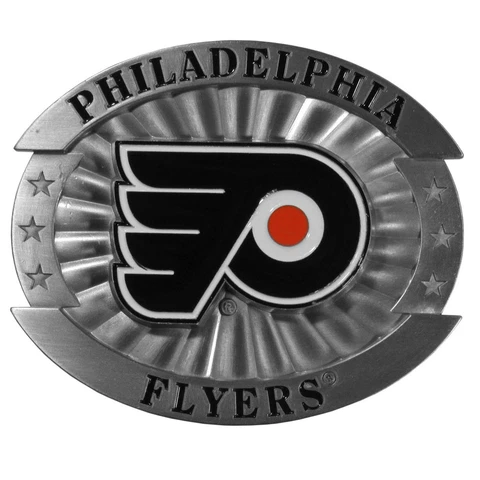 Philadelphia Flyers Over-sized 4" Pewter Metal Belt Buckle NHL Licensed Cover
