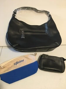 LIFETIME Channel Television Collectors Item Vintage Leather Purse & makeUp Bsgs - Picture 1 of 5