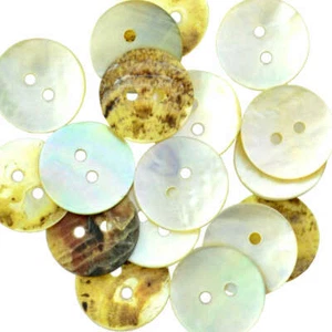 NATURAL AGOYA MOTHER OF PEARL SHELL 2 HOLE BUTTONS Sizes 9mm to 28mm - Picture 1 of 2