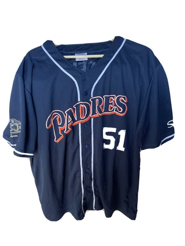 MLB San Diego Padres #51 Trevor Hoffman Home SGA Button-Up Jersey Adult **Sz XXL Cover