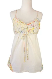 Vintage Anthropologie Language Los Angeles Floral Lace Detail Tank Top Medium Boho - Bild 1 von 12