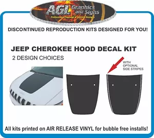 Calcomanía de capó T-HAWK para Jeep Cherokee 2014 2015 2016 negro mate - Imagen 1 de 3