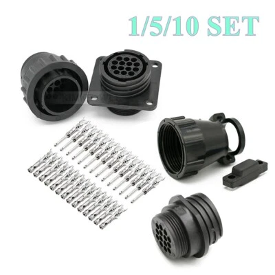 14 Pin/Way TE/AMP/TYCO CPC Series Circular Male Female Connector Plug Socket Kit - Image 1 of 4