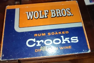 Caja de cigarros Wolf Bros ron ladrones empapados sumergidos en vino caja de tabaco DD390 8 x 6 x 2 - Imagen 1 de 8