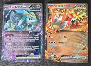 POKEMON ~ GOUGING FIRE EX & IRON CROWN EX ~ BLACK STAR PROMO - Picture 1 of 2