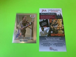 Tarjeta de plata Amanda Nunes UFC 2022 Panini Prizm firmada automática JSA certificado de autenticidad - Imagen 1 de 2