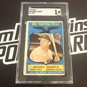 1959 Topps Mickey Mantle ALL-STAR #564 SGC 1 PR