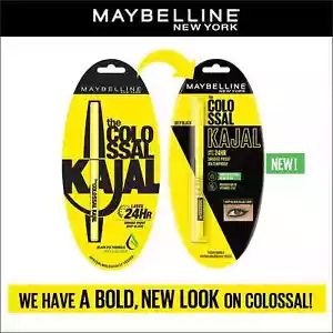 Maybelline New York Colossal Kajal, Intense Colour, Waterproof,Long lasting 24Hr - Picture 1 of 8