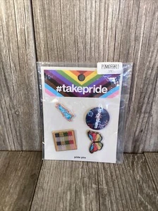 LGBT Pride Equality Multicolor 4 Lapel Pins Rainbow Be Kind They/Them NEW - Picture 1 of 13