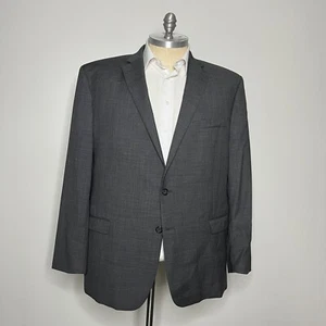 Jason Barbaro Blazer Mens Gray Check Wool Austin SPJ Super 130s 42R - Picture 1 of 13