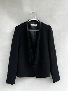 🌟 BIANCA SPENDER CARLA ZAMPATTI black Suiting Suit Jacket Blazer 6 XXs Xs - Picture 1 of 2