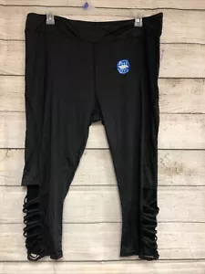 Black Zone Pro Leg Cut Out Active Leggings Size 3X-24 21" Inseam - Picture 1 of 3